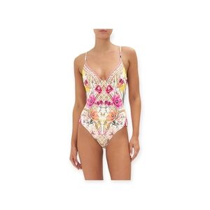 Camilla Floral One-Piece Swimsuit Size 4 NWT